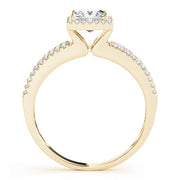 14K Yellow Gold 1 1/4 ct tw Halo Diamond Engagement Ring