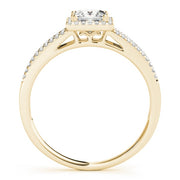 18K Yellow Gold 1 ct tw Halo Diamond Engagement Ring