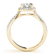 14K Yellow Gold 1 1/6 ct tw Halo Diamond Engagement Ring