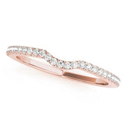 18K Rose Gold 1/8 ct tw Diamond Wedding Ring