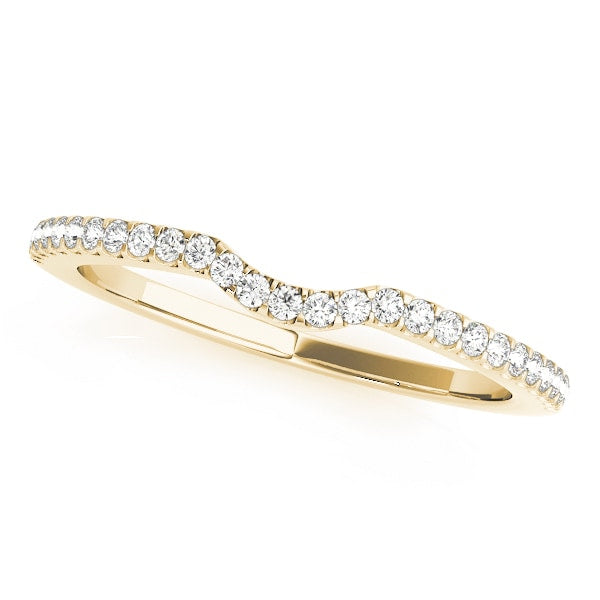 14K Yellow Gold 1/8 ct tw Diamond Wedding Ring