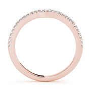 18K Rose Gold 1/8 ct tw Diamond Wedding Ring