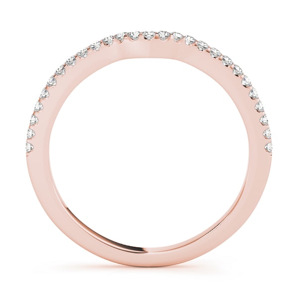 18K Rose Gold 1/8 ct tw Diamond Wedding Ring