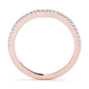 18K Rose Gold 1/8 ct tw Diamond Wedding Ring