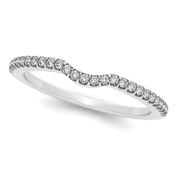 18K White Gold 1/8 ct tw Diamond Wedding Ring