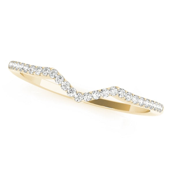 18K Yellow Gold 1/8 ct tw Diamond Wedding Ring