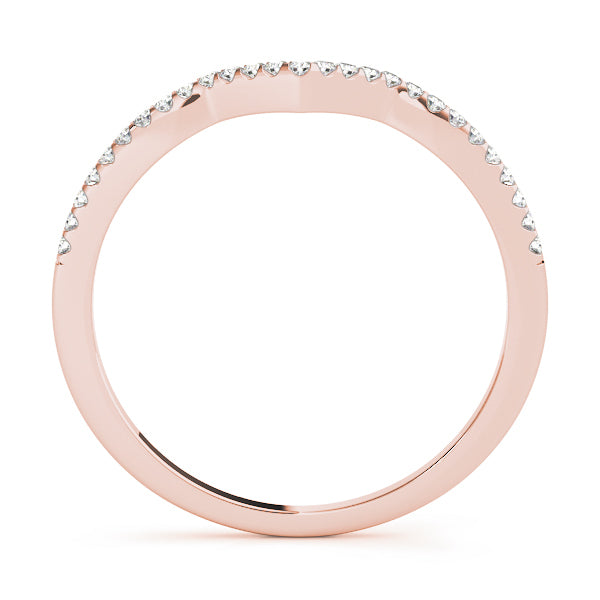 14K Rose Gold 1/8 ct tw Diamond Wedding Ring