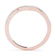 14K Rose Gold 1/8 ct tw Diamond Wedding Ring