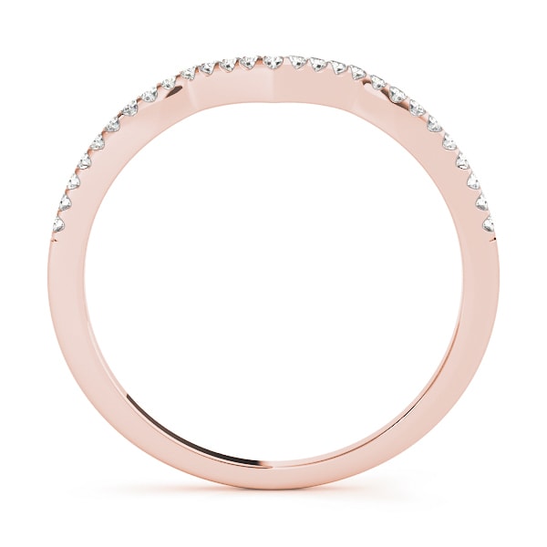 14K Rose Gold 1/8 ct tw Diamond Wedding Ring