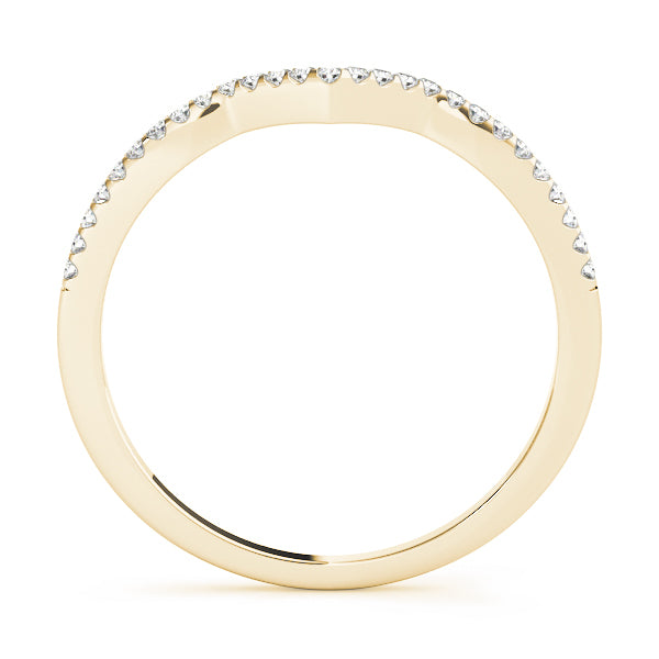 18K Yellow Gold 1/8 ct tw Diamond Wedding Ring