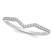 18K White Gold 1/8 ct tw Diamond Wedding Ring
