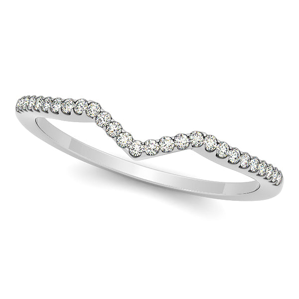 18K White Gold 1/8 ct tw Diamond Wedding Ring