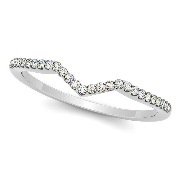 18K White Gold 1/8 ct tw Diamond Wedding Ring