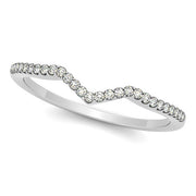 14K White Gold 1/8 ct tw Diamond Wedding Ring