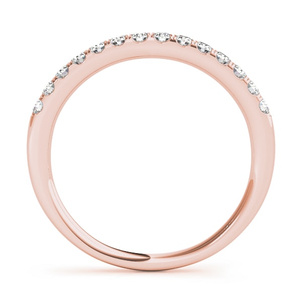 18K Rose Gold 1/4 ct tw Diamond Wedding Ring