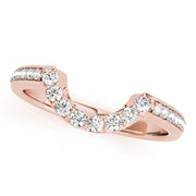 18K Rose Gold 1/4 ct tw Diamond Wedding Ring