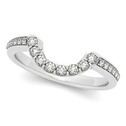 14K White Gold 1/4 ct tw Diamond Wedding Ring