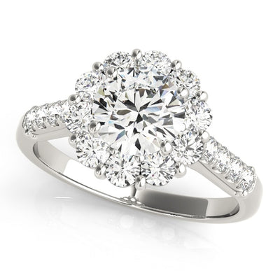 Halo Diamond Engagement Ring