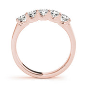 18K Rose Gold 3/4 ct tw Diamond Wedding Ring