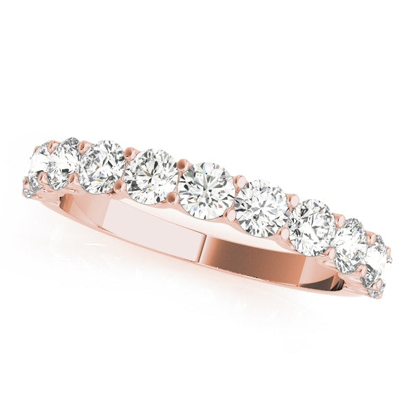 18K Rose Gold 1 ct tw Diamond Wedding Ring
