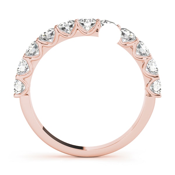 18K Rose Gold 1 ct tw Diamond Wedding Ring