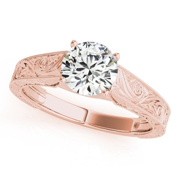 18K Rose Gold 1 ct tw Solitaire Diamond Engagement Ring