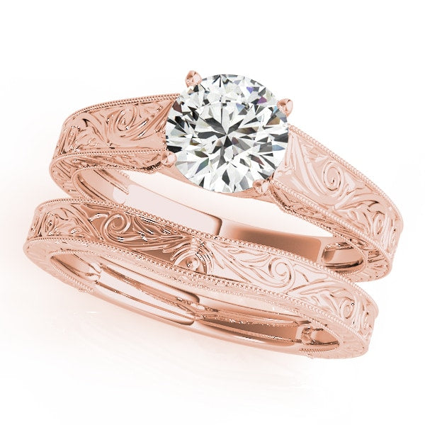 18K Rose Gold 1 ct tw Solitaire Diamond Engagement Ring