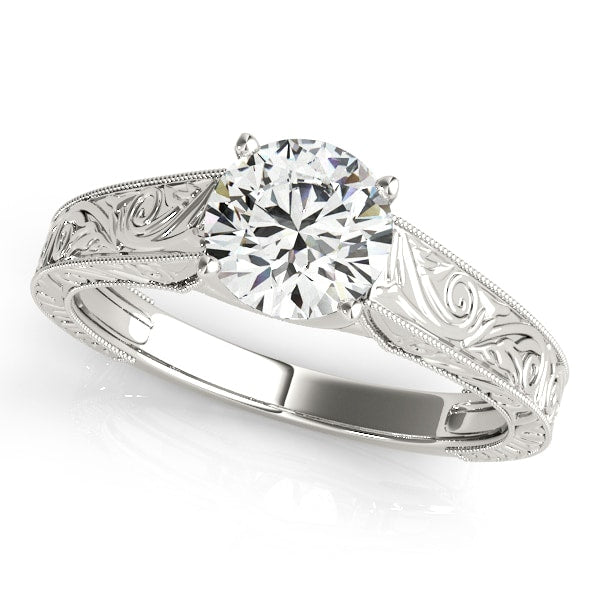 18K White Gold 1 ct tw Solitaire Diamond Engagement Ring