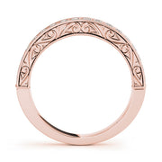 18K Rose Gold 1/3 ct tw Diamond Wedding Ring