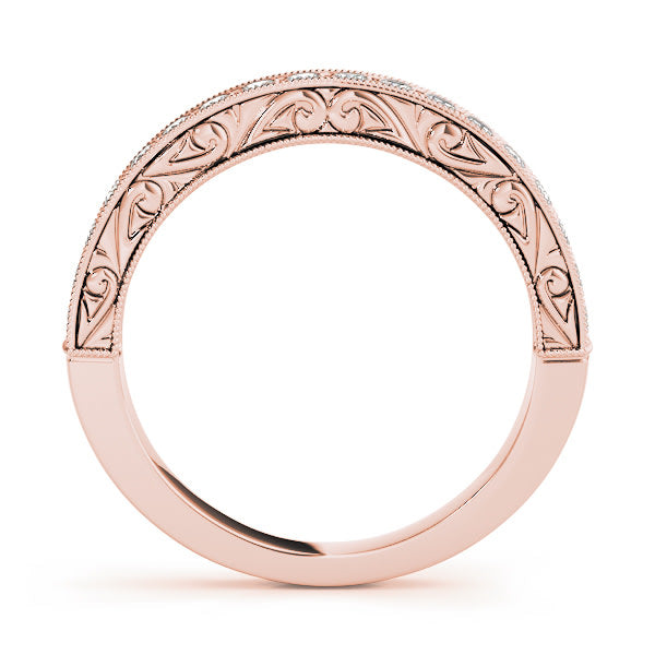 18K Rose Gold 1/3 ct tw Diamond Wedding Ring