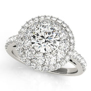 18K White Gold 2 ct tw Halo Diamond Engagement Ring