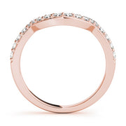14K Rose Gold 1/3 ct tw Diamond Wedding Ring