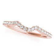 18K Rose Gold 1/8 ct tw Diamond Wedding Ring