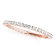 18K Rose Gold 1/10 ct tw Diamond Wedding Ring