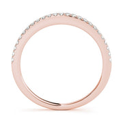 18K Rose Gold 1/10 ct tw Diamond Wedding Ring