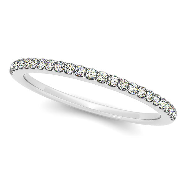 18K White Gold 1/10 ct tw Diamond Wedding Ring