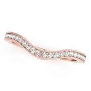 14K Rose Gold 1/5 ct tw Diamond Wedding Ring