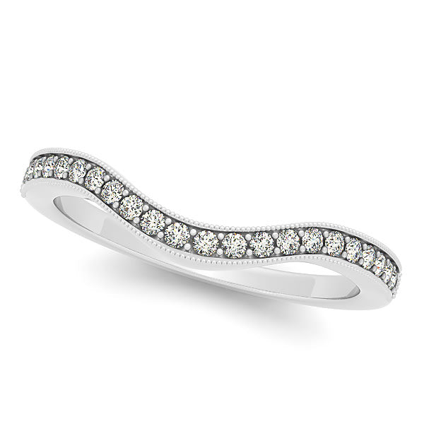 18K White Gold 1/5 ct tw Diamond Wedding Ring