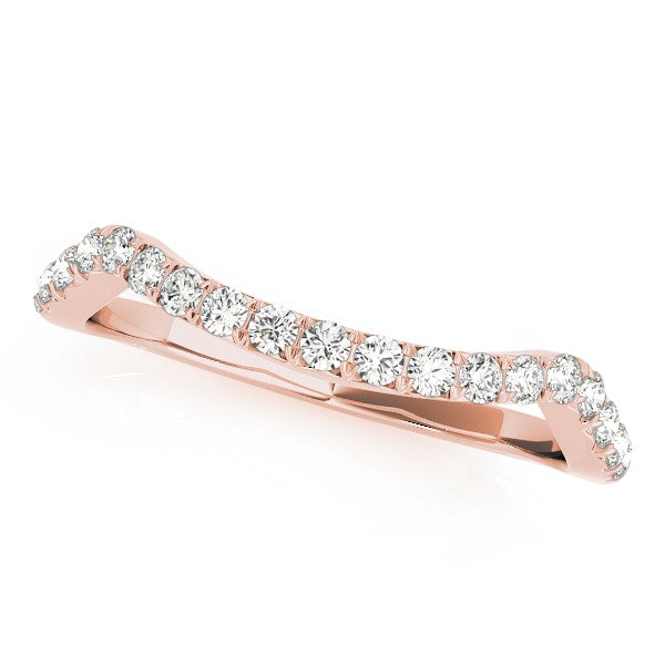 14K Rose Gold 1/5 ct tw Diamond Wedding Ring