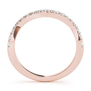 18K Rose Gold 1/5 ct tw Diamond Wedding Ring