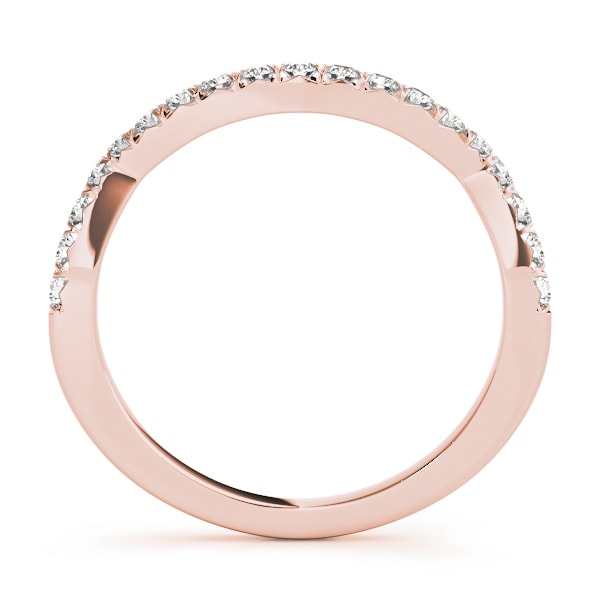 18K Rose Gold 1/5 ct tw Diamond Wedding Ring