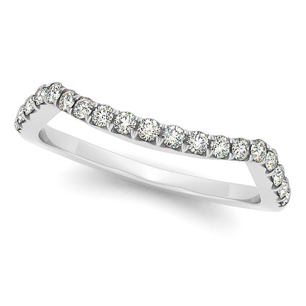 14K White Gold 1/5 ct tw Diamond Wedding Ring