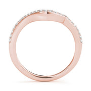 14K Rose Gold 1/4 ct tw Diamond Wedding Ring