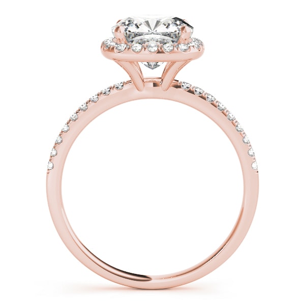 14K Rose Gold 3/4 ct tw Halo Diamond Engagement Ring