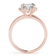 18K Rose Gold 5/8 ct tw Halo Diamond Engagement Ring