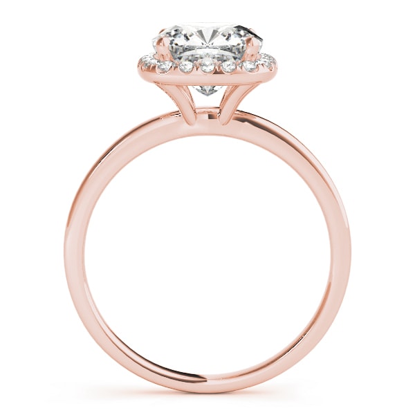 18K Rose Gold 5/8 ct tw Halo Diamond Engagement Ring