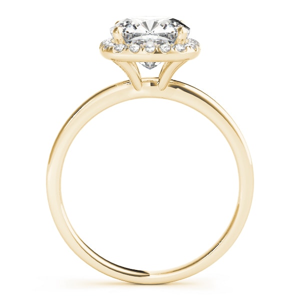 18K Yellow Gold 5/8 ct tw Halo Diamond Engagement Ring