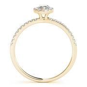 18K Yellow Gold 1 1/4 ct tw Halo Diamond Engagement Ring