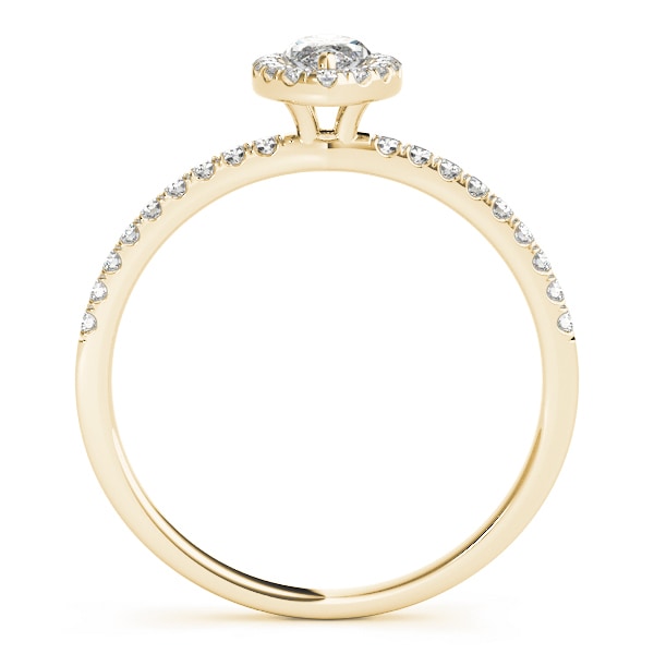 18K Yellow Gold 1 1/4 ct tw Halo Diamond Engagement Ring