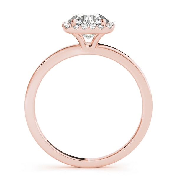 14K Rose Gold 1 1/8 ct tw Halo Diamond Engagement Ring